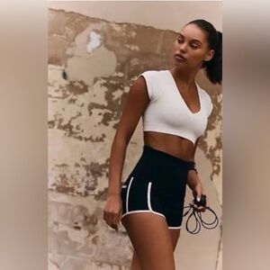 FP Movement by Free People Black Shorts with White Trim